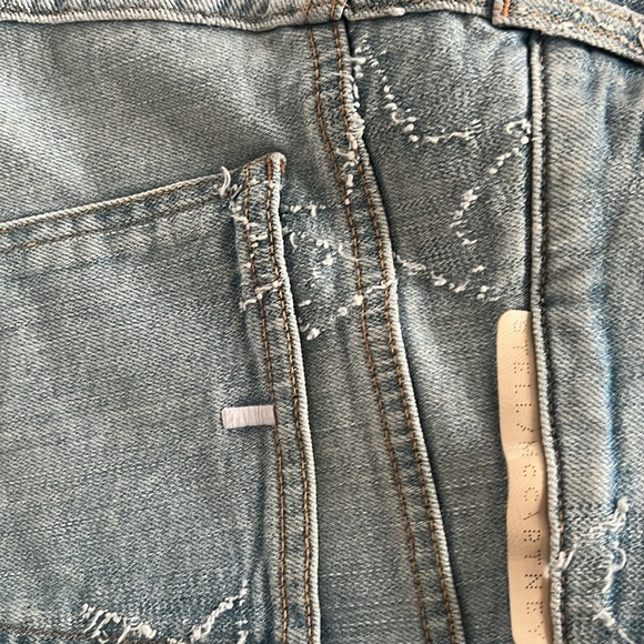 NWT Stella McCartney Italy Blue Denim Distressed Star Short Size 27 - Picture 10 of 13